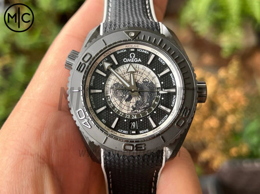 Planet Ocean 45.5mm GMT Worldtimer Real Ceramic Black/White – Premium Edition