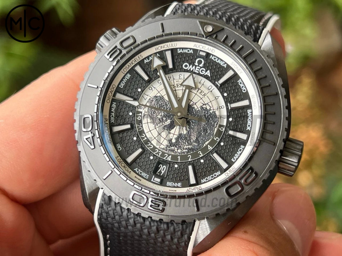 Planet Ocean 45.5mm GMT Worldtimer Real Ceramic Black/White – Premium Edition