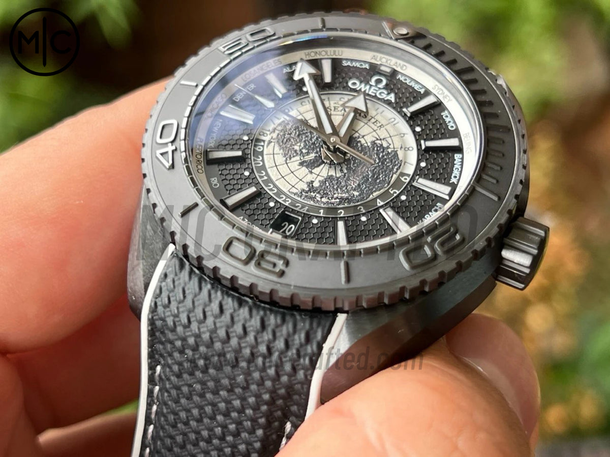 Planet Ocean 45.5mm GMT Worldtimer Real Ceramic Black/White – Premium Edition