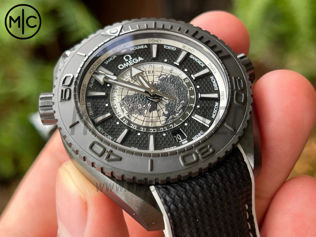 Planet Ocean 45.5mm GMT Worldtimer Real Ceramic Black/White – Premium Edition