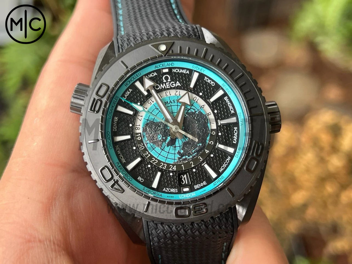 Planet Ocean 45.5mm GMT Worldtimer Real Ceramic Black/Blue – Premium Edition