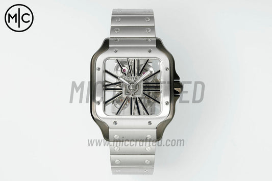 Santos Skeleton 40mm SS/PVD Skeleton Dial on SS SmartLink Bracelet – Premium Edition