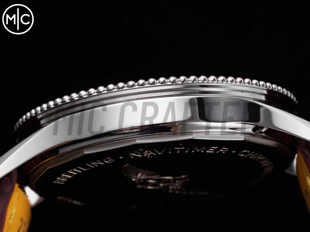 Navitimer 41mm Date SS 奶油色錶盤配棕色皮革錶帶 – Premium Edition