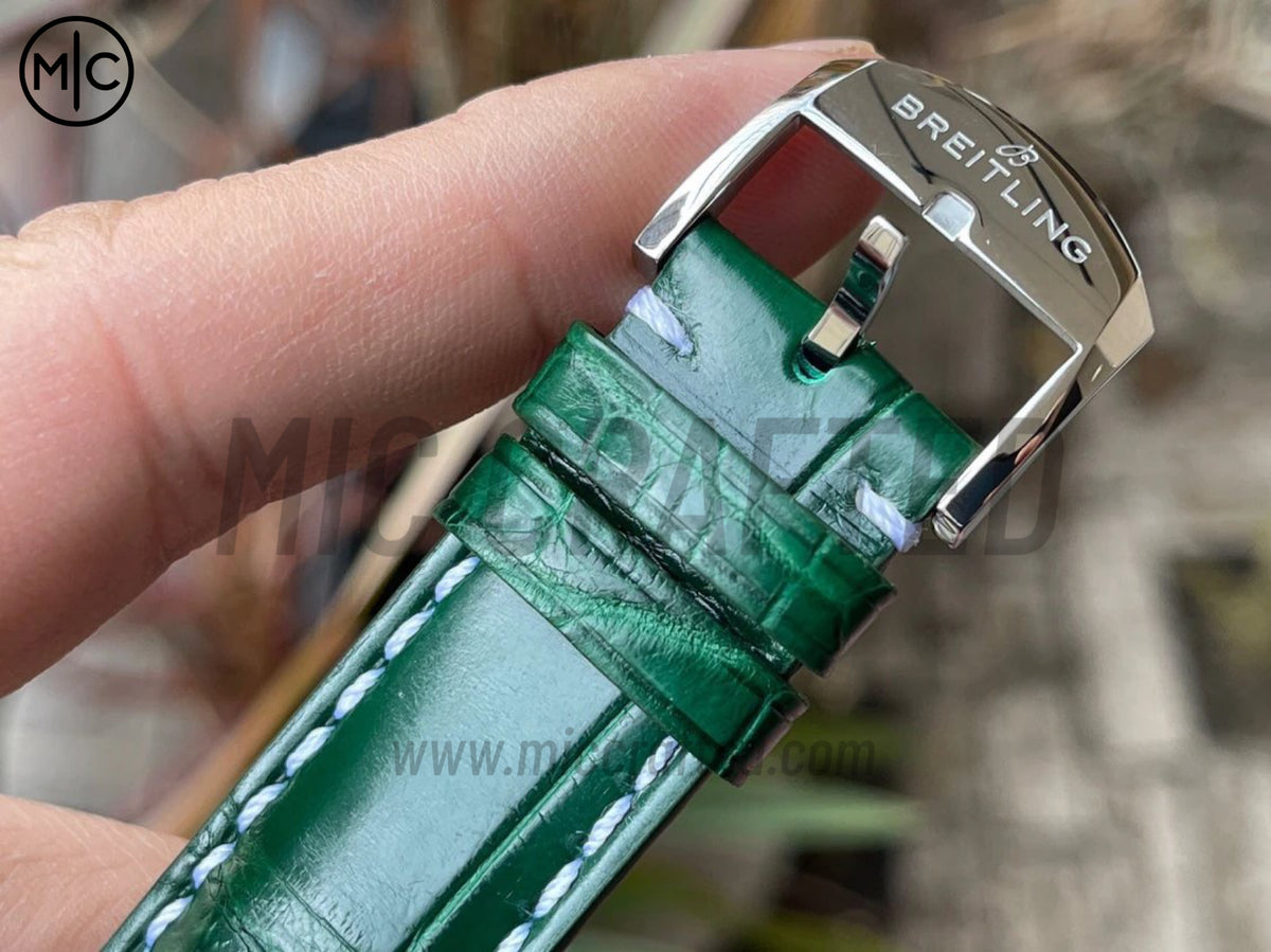 Navitimer 41mm Date SS 綠色錶盤配綠色皮革錶帶 – Premium Edition