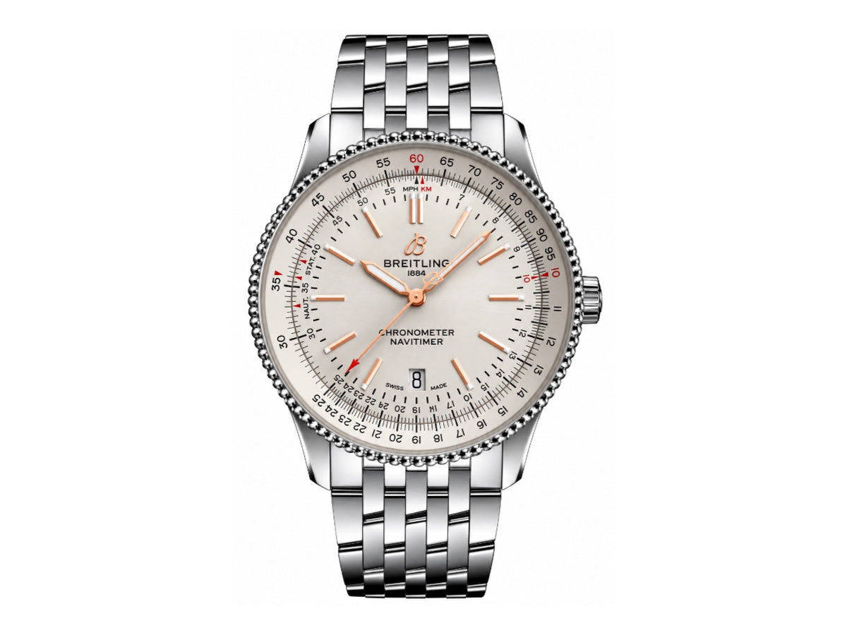 Navitimer 41mm Date SS 奶油色錶盤配 SS 錶鏈 – Premium Edition