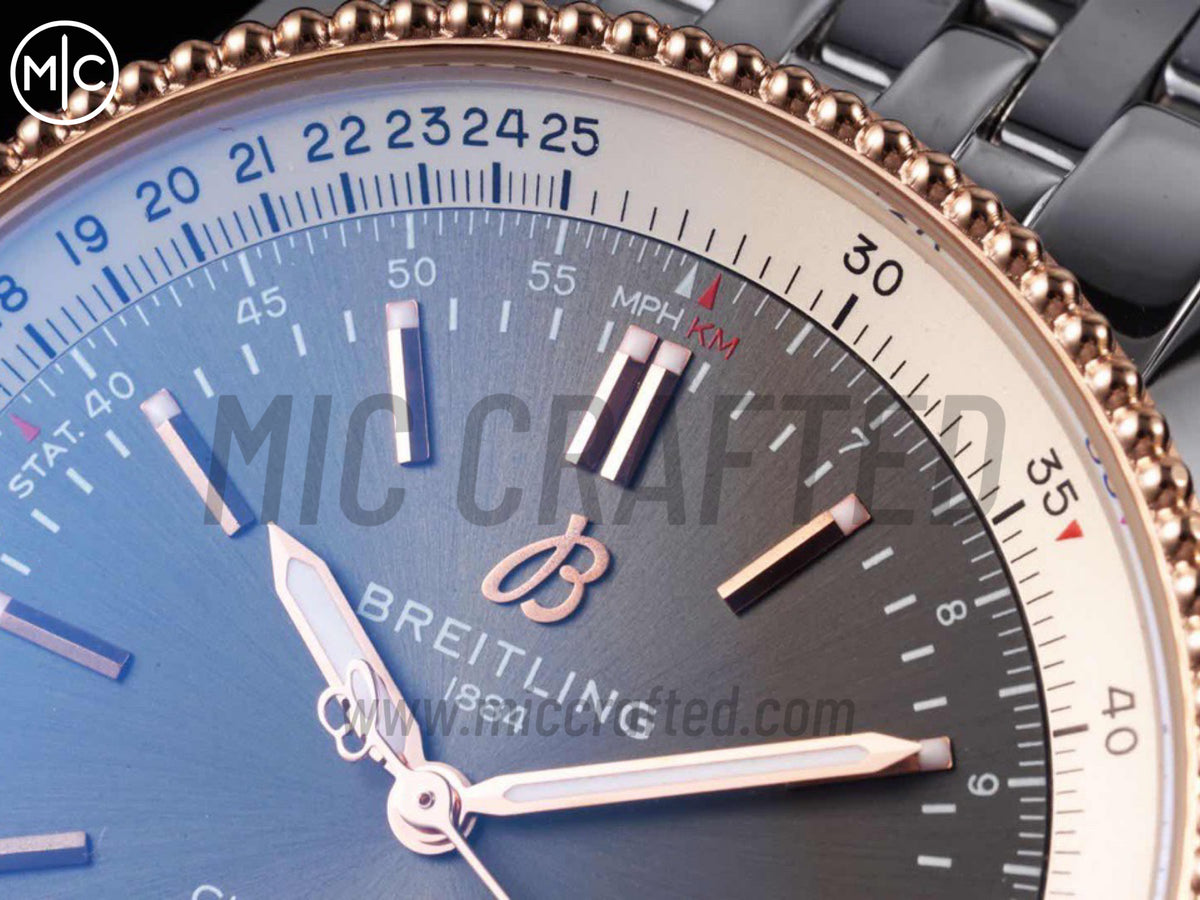 Navitimer 41mm Date SS 灰色錶盤 RG 錶圈配 SS 錶鏈 – Premium Edition
