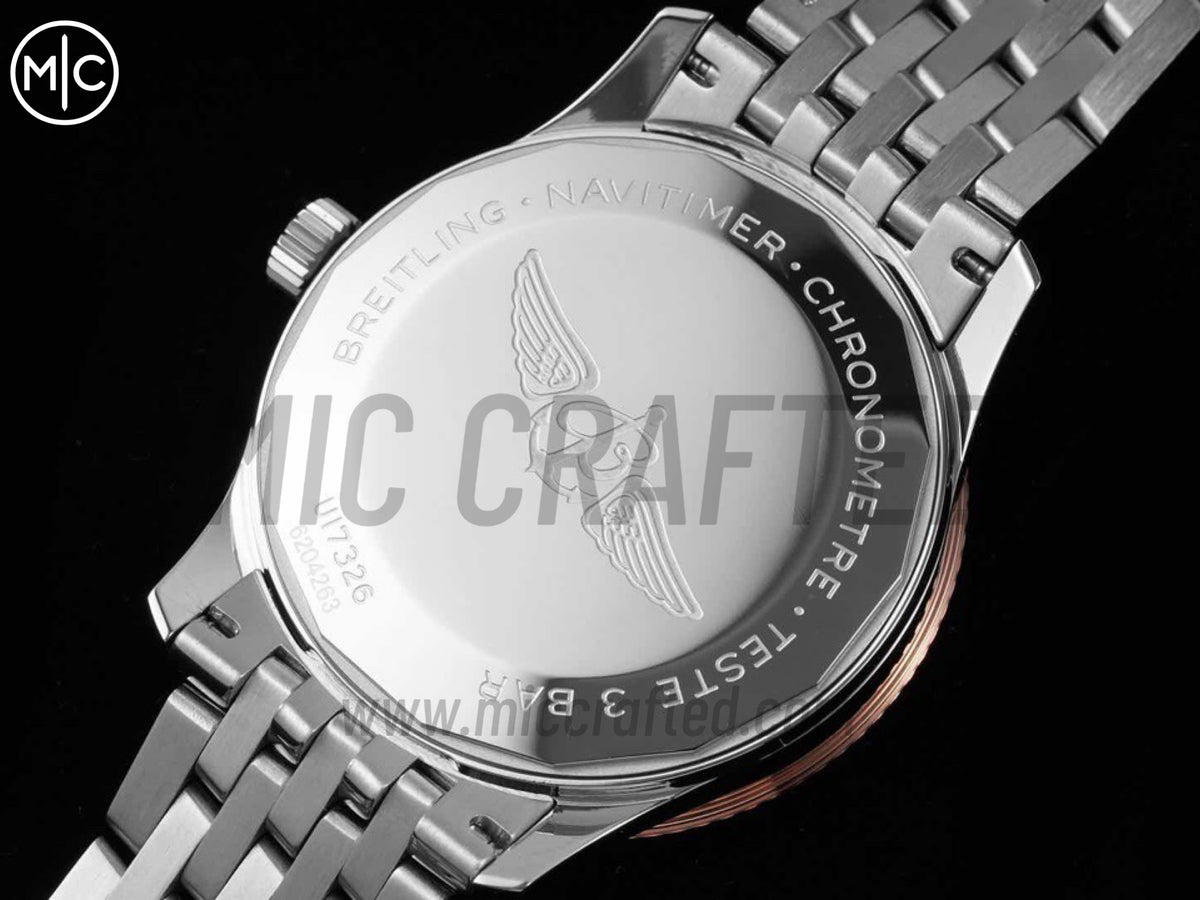 Navitimer 41mm Date SS 灰色錶盤 RG 錶圈配 SS 錶鏈 – Premium Edition