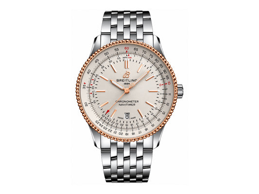 Navitimer 41mm Date SS Cream Dial RG Bezel on SS Bracelet – Premium Edition