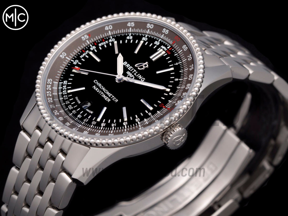 Navitimer 41mm Date SS 黑色錶盤配 SS 錶鏈 – Premium Edition