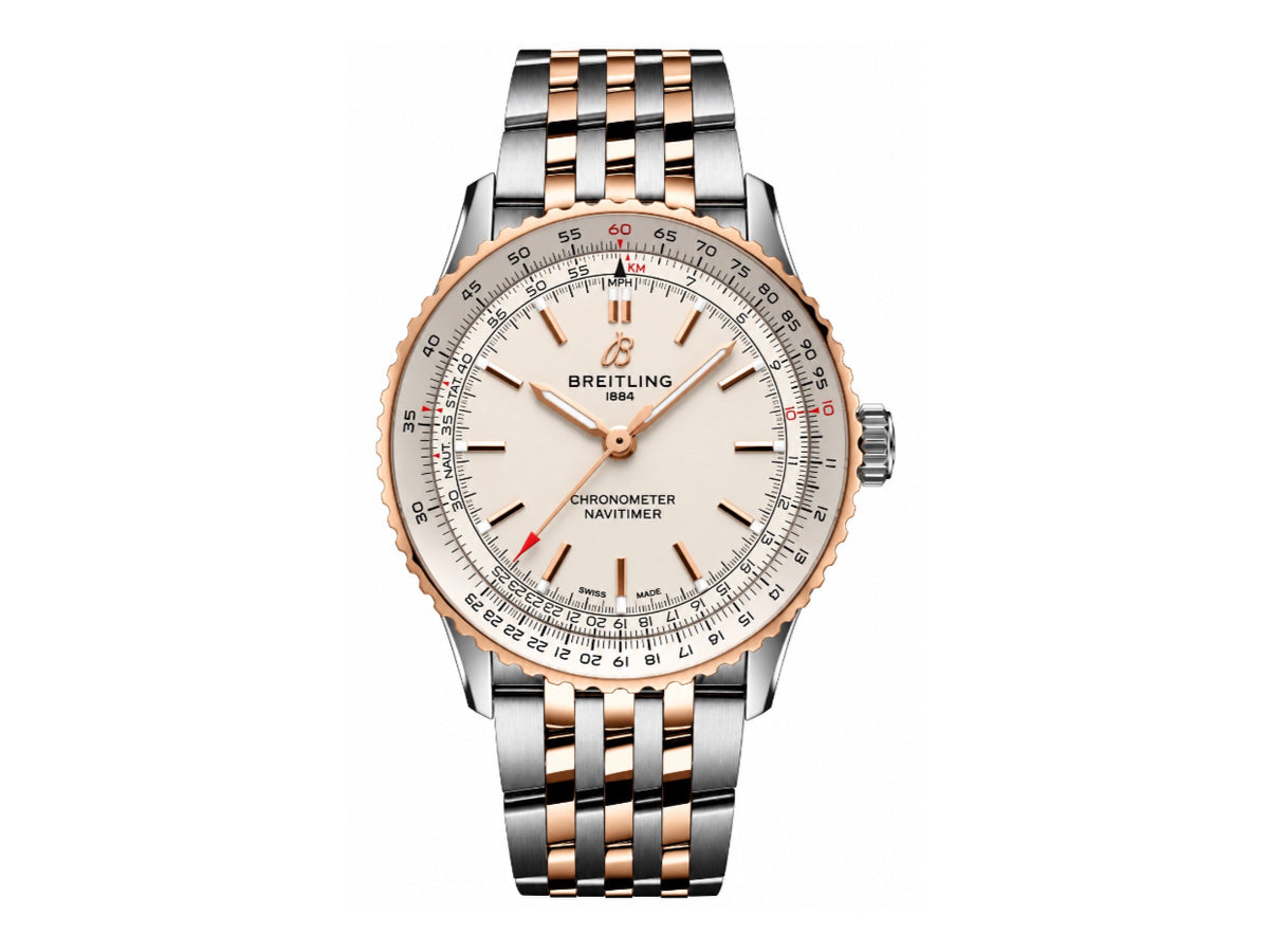 Navitimer Automatic 41mm SS/RG White Dial on SS/RG Bracelet – Premium Edition