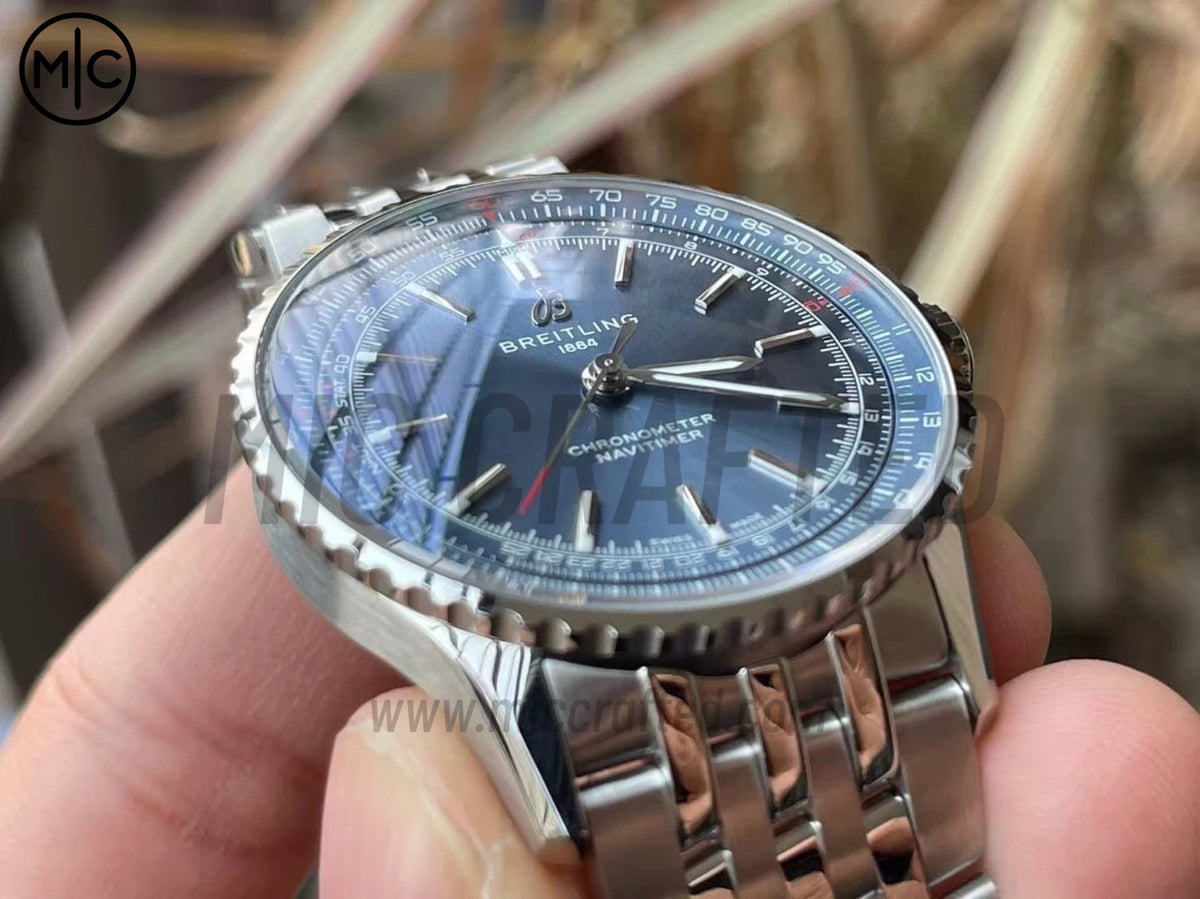 Navitimer Automatic 41mm SS 藍色錶盤配 SS 錶鏈 – Premium Edition