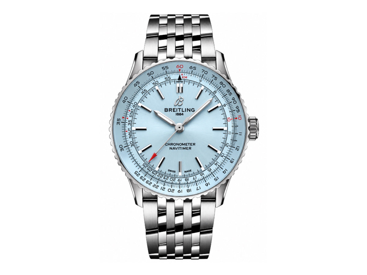 Navitimer Automatic 41mm SS 冰藍色錶盤配 SS 錶鏈 – Premium Edition
