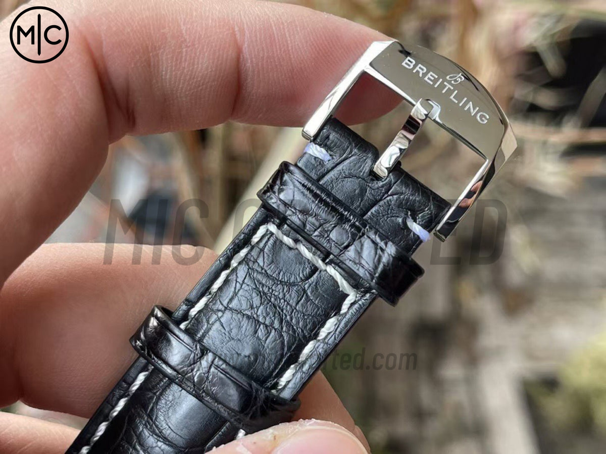 Navitimer Automatic 41mm SS 綠色錶盤配黑色皮革錶帶 – Premium Edition