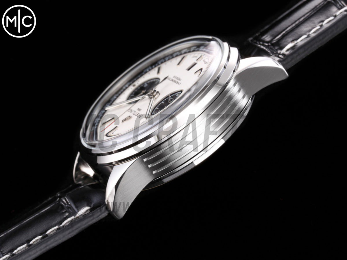 Premier B01 Chrono SS 42mm 白色/黑色錶盤配黑色皮革錶帶 – Premium Edition