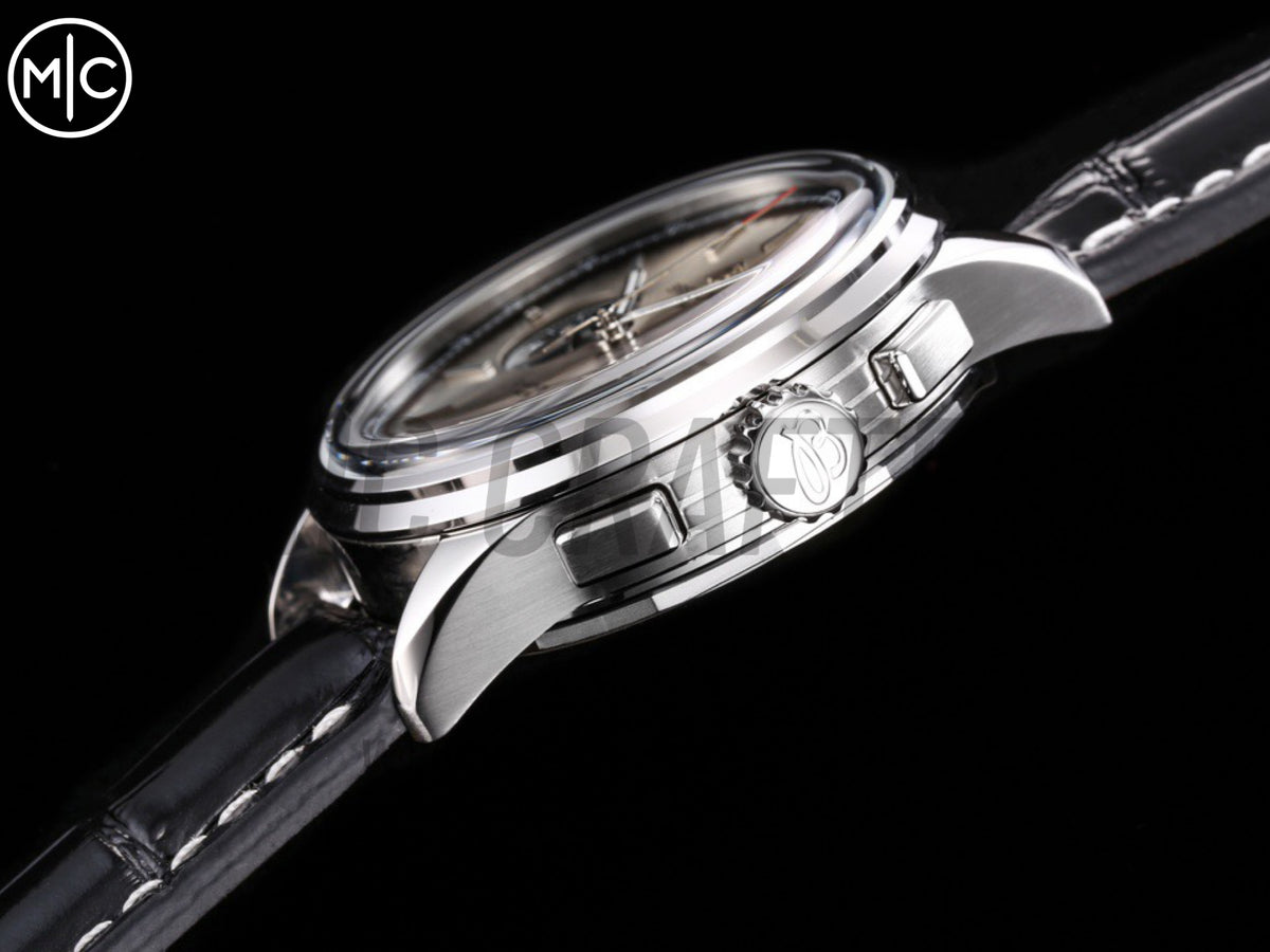 Premier B01 Chrono SS 42mm 灰色/黑色錶盤配黑色皮革錶帶 – Premium Edition