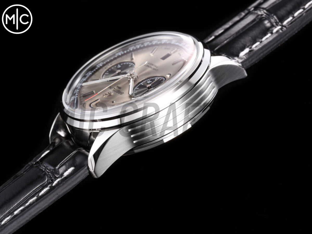 Premier B01 Chrono SS 42mm 灰色/黑色錶盤配黑色皮革錶帶 – Premium Edition