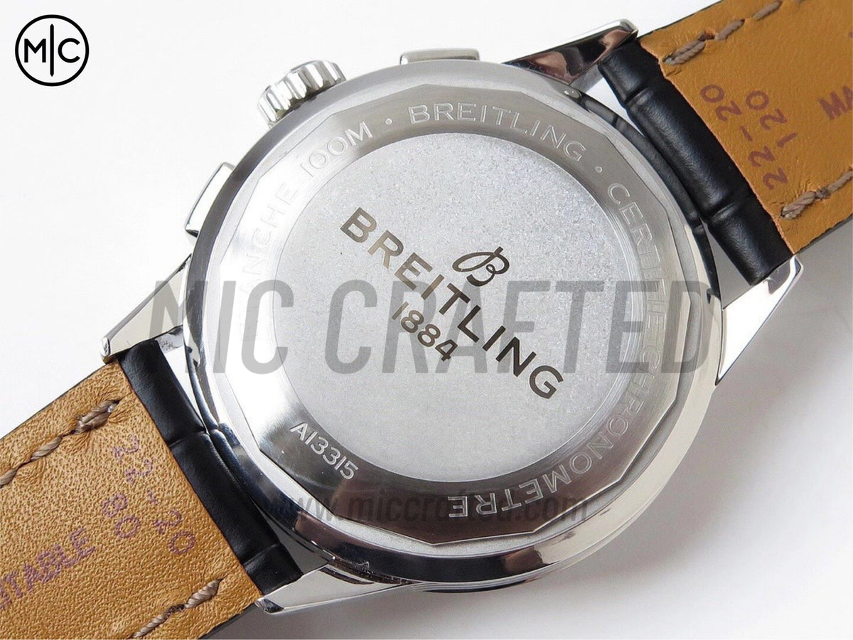 Premier Chronograph 42mm 不鏽鋼黑色錶面搭配黑色皮革錶帶 - 尊貴版