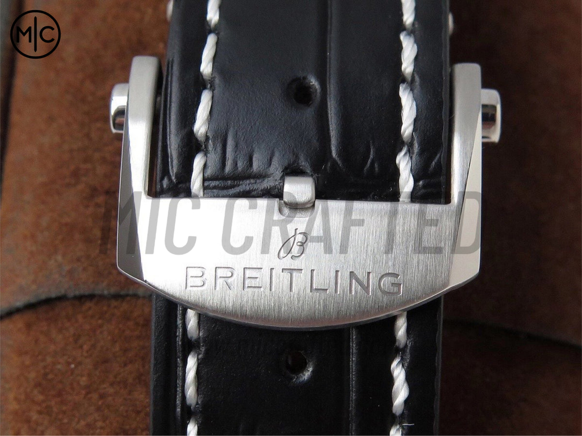 Premier Chronograph 42mm 不鏽鋼黑色錶面搭配黑色皮革錶帶 - 尊貴版