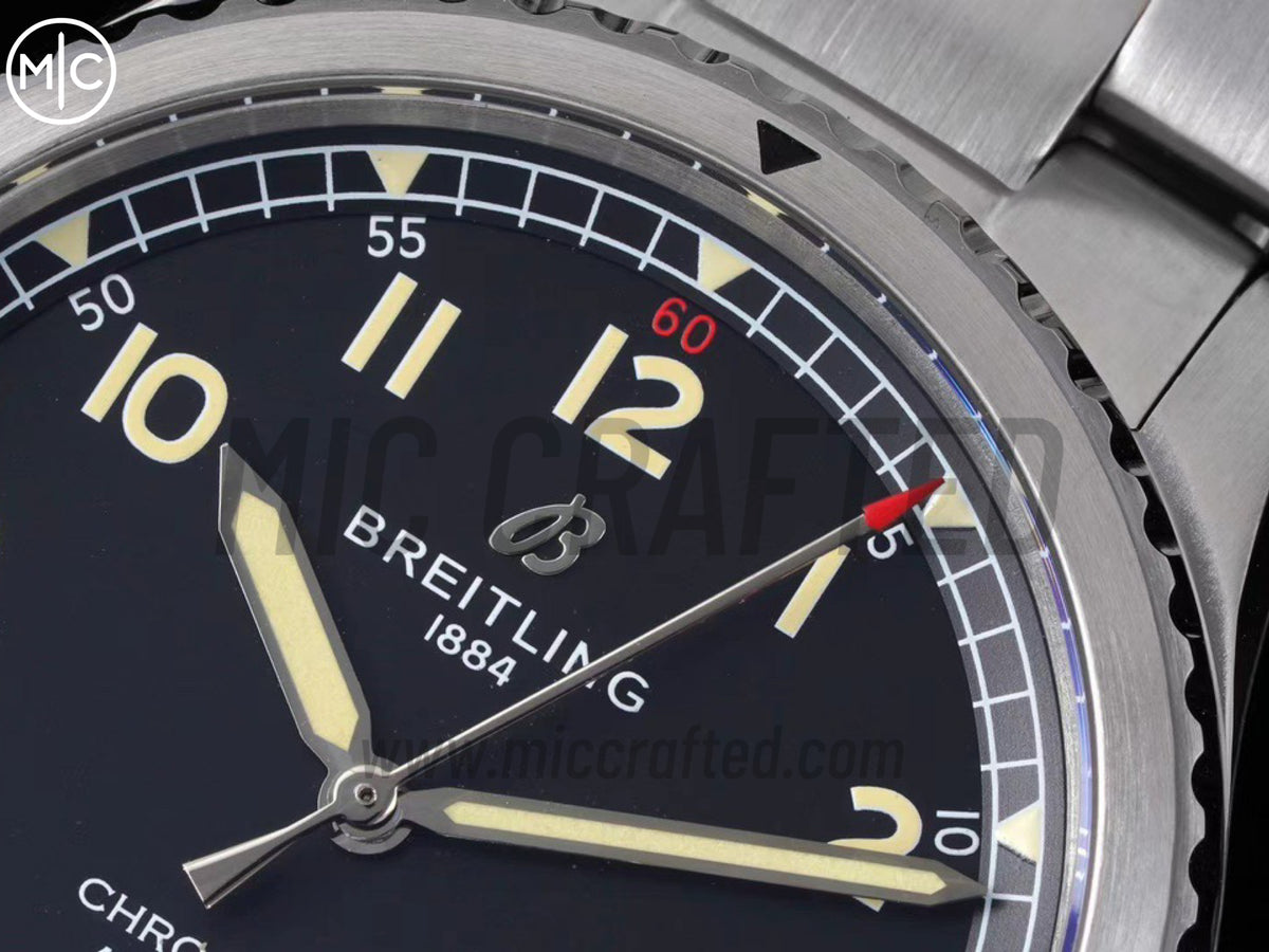 Aviator 8 41mm 黑色錶面搭配不鏽鋼錶鏈 - 尊貴版