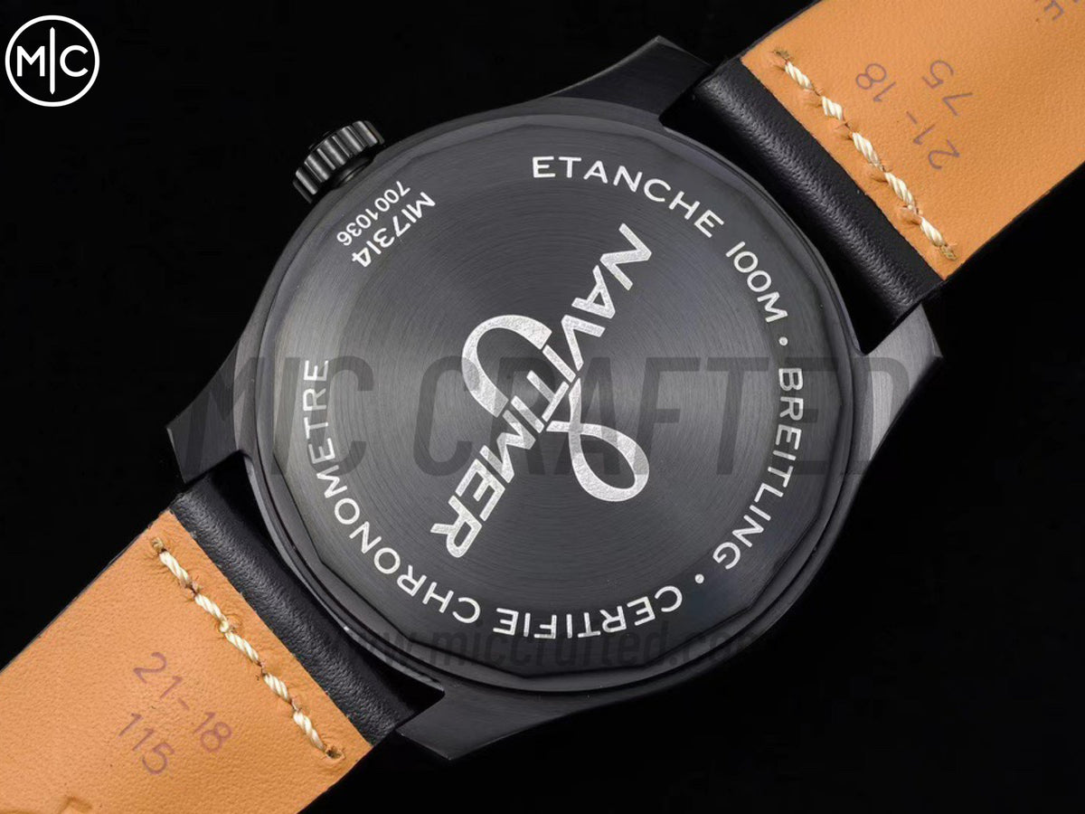 Aviator 8 41mm DLC 黑色錶面搭配黑色皮革錶帶 - 尊貴版