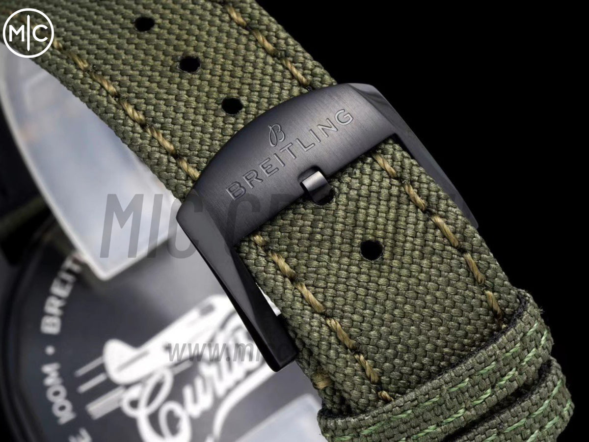 Aviator 8 41mm DLC 綠色錶面搭配綠色尼龍錶帶 - 尊貴版