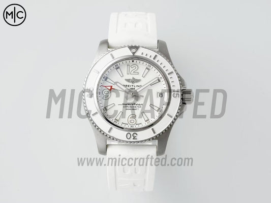 Superocean Automatic 36mm SS White Dial White Bezel on White Rubber Strap – Premium Edition