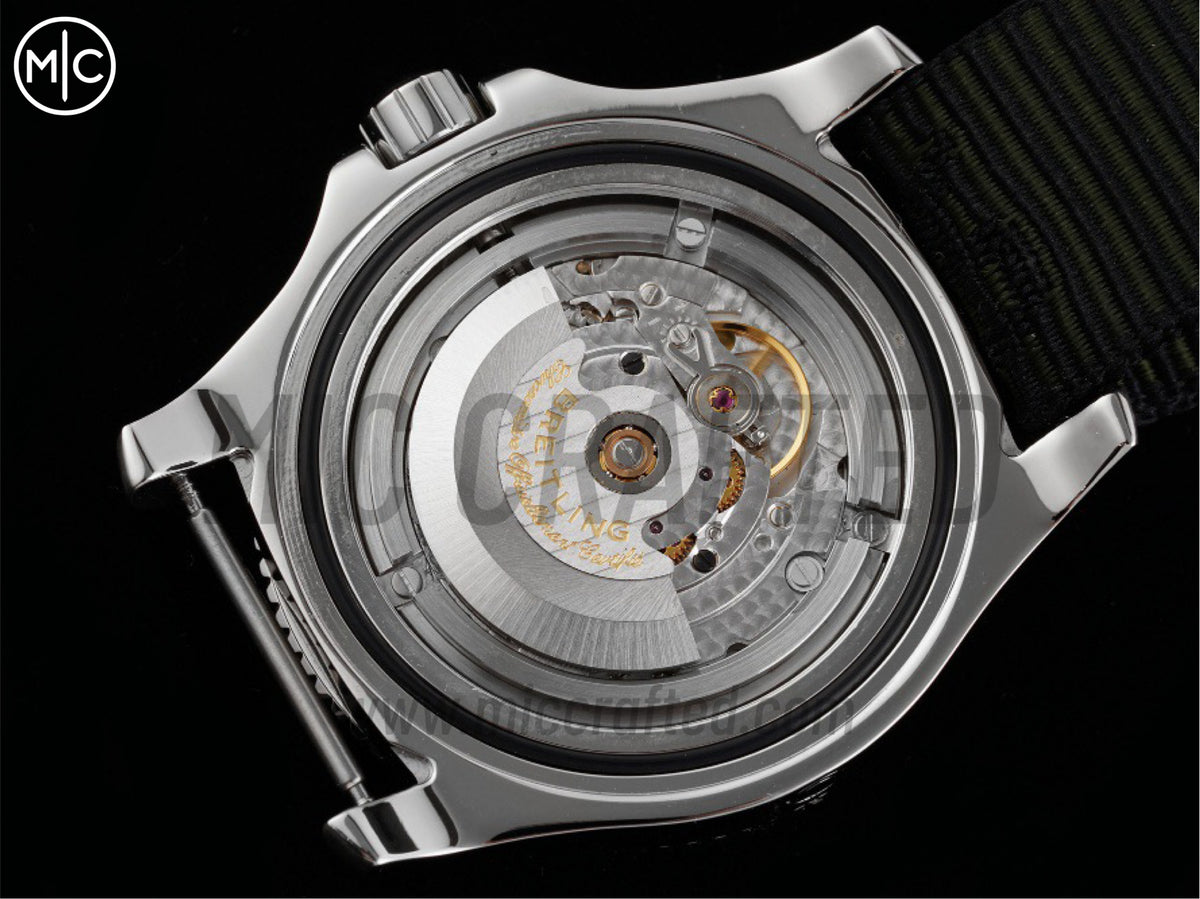 Superocean 海洋文化系列自動腕錶 44mm 不鏽鋼綠色錶盤綠色錶圈，配綠色尼龍錶帶 - 高級版