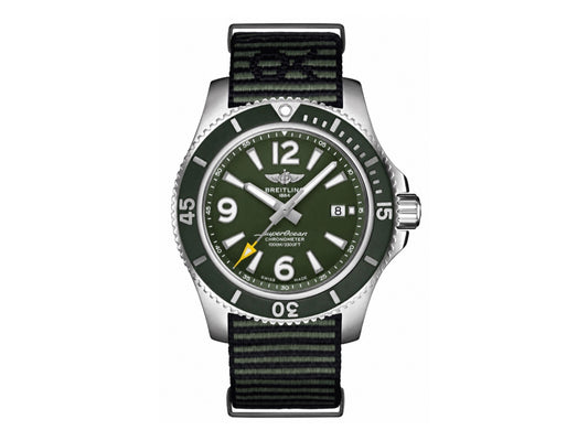 Superocean Automatic 44mm SS Green Dial Green Bezel on Green Nylon Strap – Premium Edition