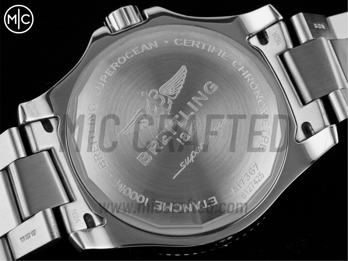 Superocean Automatic 44mm 不鏽鋼黃色錶面、黑色錶圈搭配不鏽鋼錶鏈 - 尊貴版