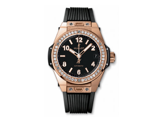 Big Bang Ladies 39mm RG Black Dial on Black Rubber Strap – Premium Edition