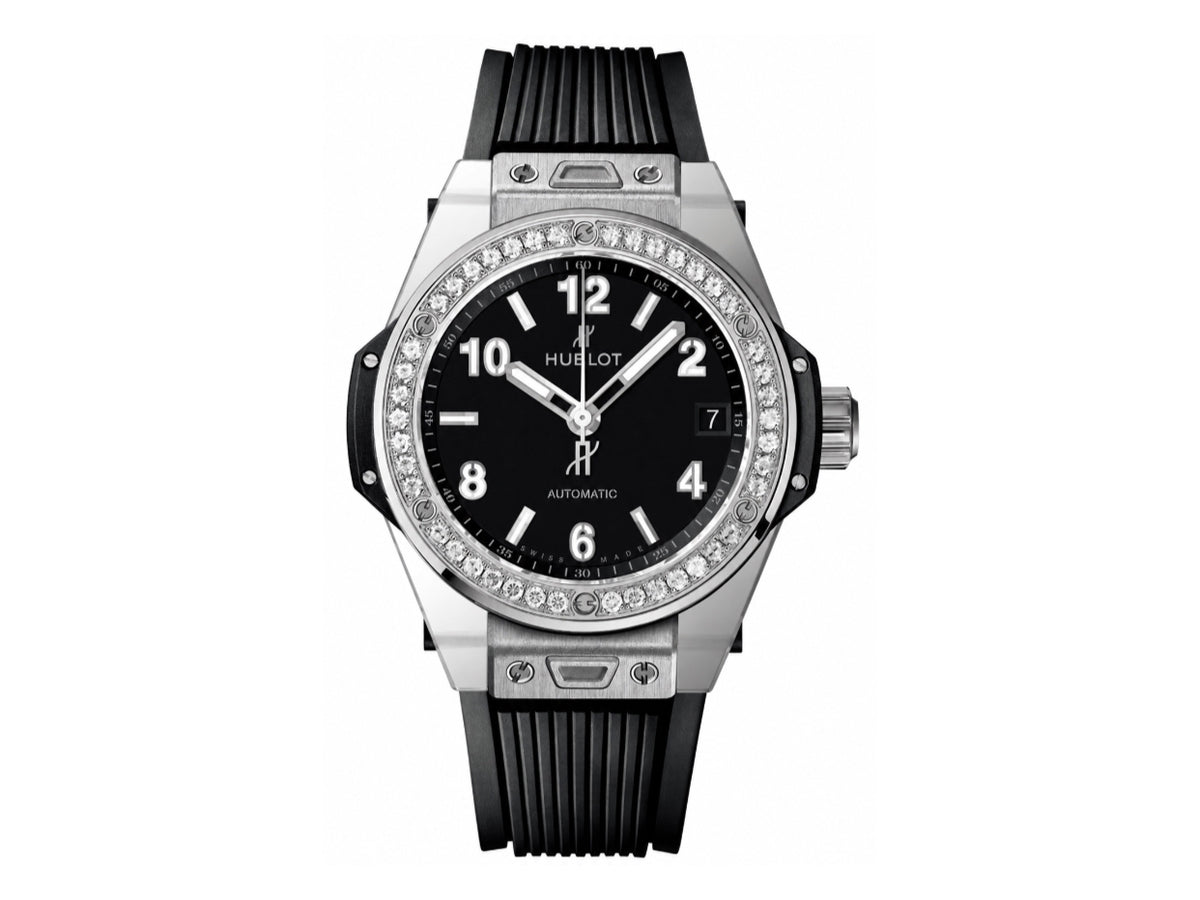 Big Bang Ladies 39mm SS Black Dial on Black Rubber Strap – Premium Edition