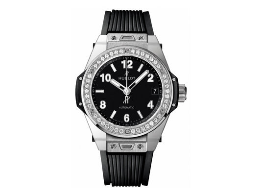 Big Bang Ladies 39mm SS Black Dial on Black Rubber Strap – Premium Edition