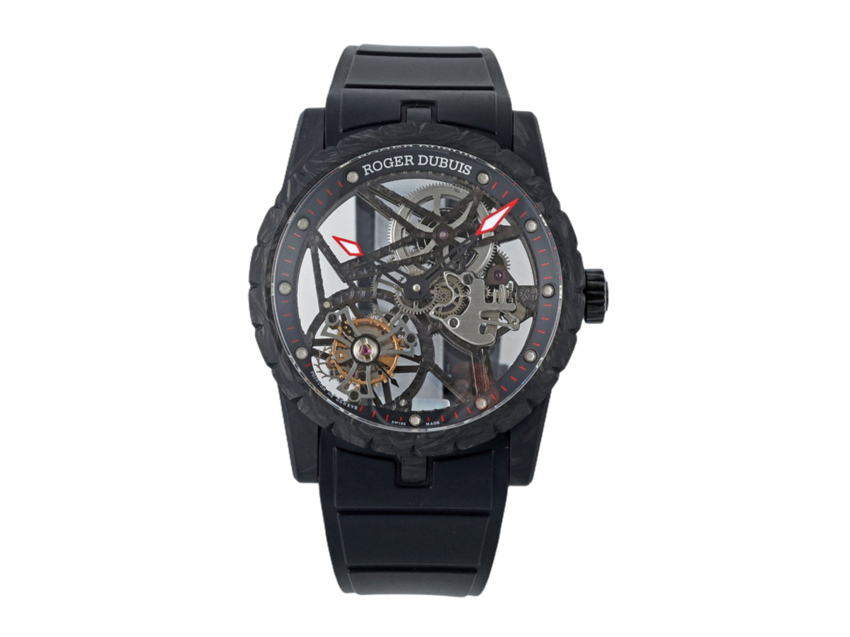 Roger Dubuis Excalibur Spider DBEX0577 碳纖維飛行陀飛輪 白色碳纖維/RU 黑色 - 高級版
