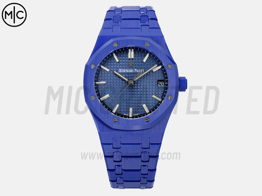 Royal Oak 41mm 15500 Blue Ceramic Blue Dial on Blue Ceramic Bracelet – Handcrafted Version
