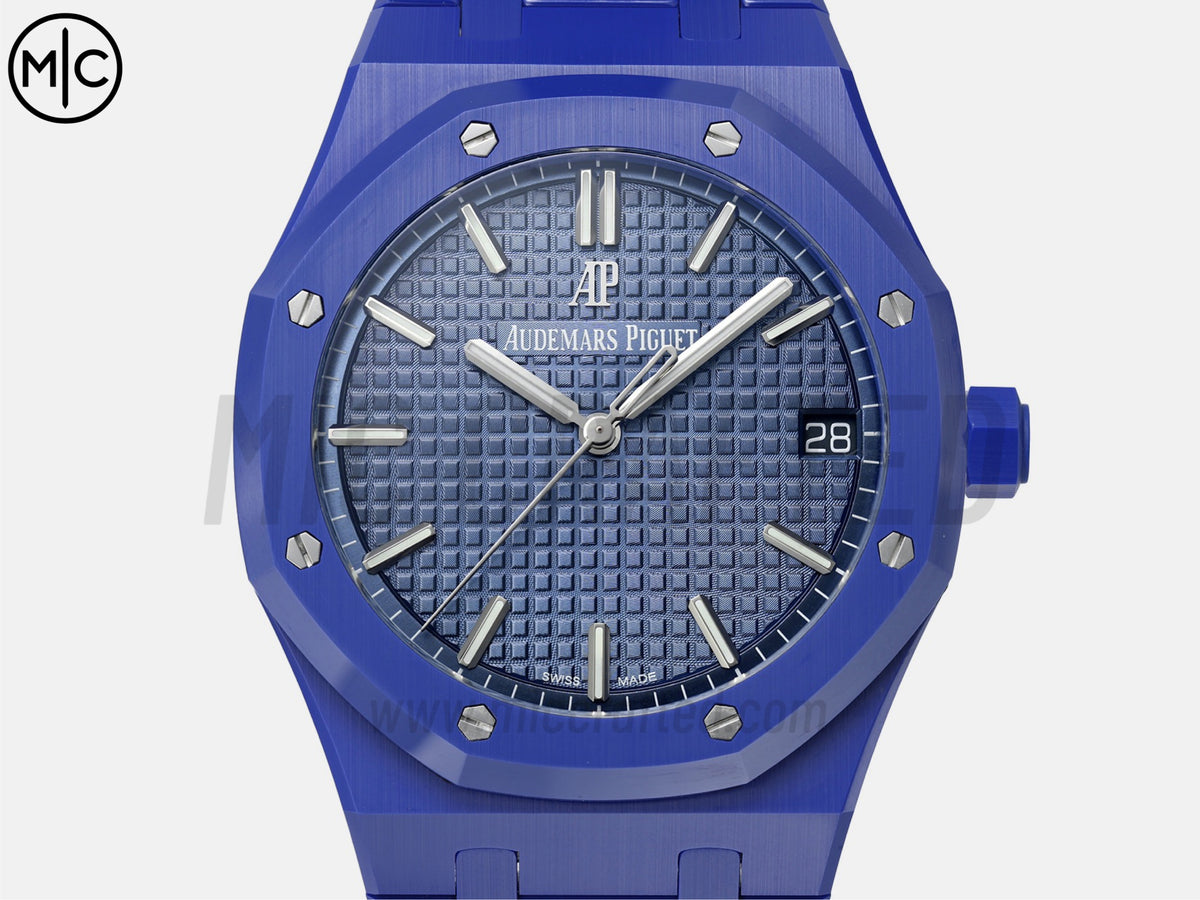 Royal Oak 41mm 15500 Blue Ceramic Blue Dial on Blue Ceramic Bracelet – Handcrafted Version