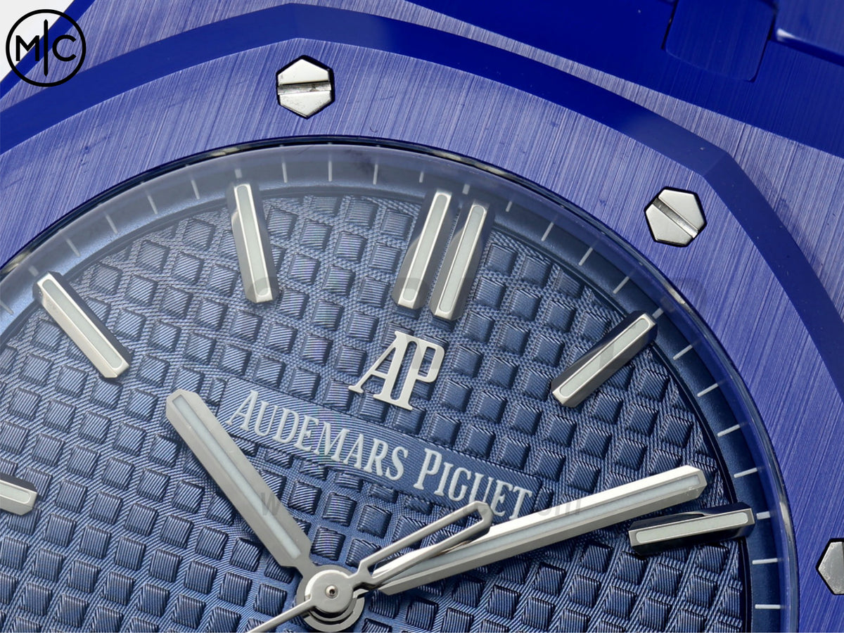Royal Oak 41mm 15500 Blue Ceramic Blue Dial on Blue Ceramic Bracelet – Handcrafted Version