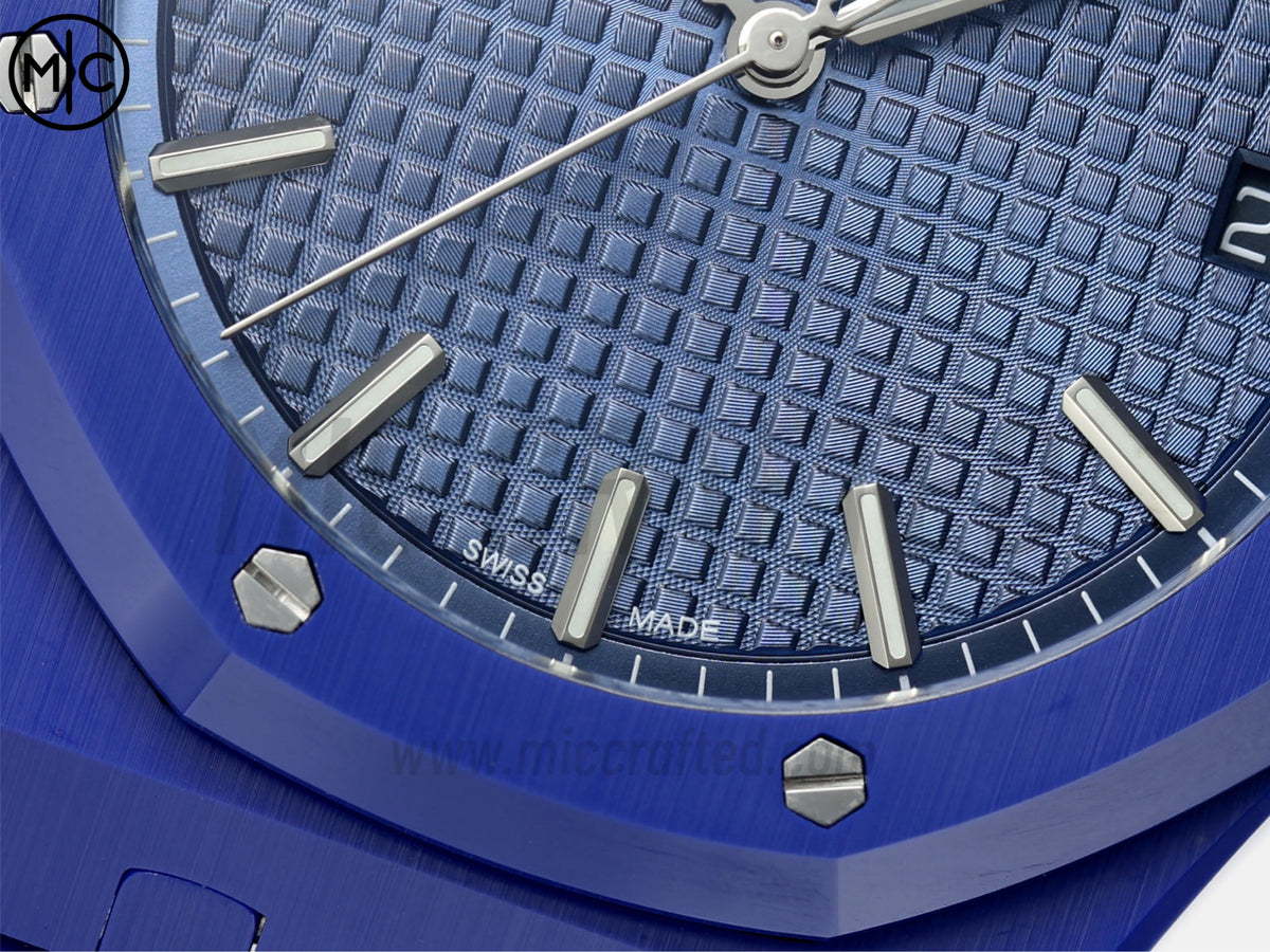 Royal Oak 41mm 15500 Blue Ceramic Blue Dial on Blue Ceramic Bracelet – Handcrafted Version