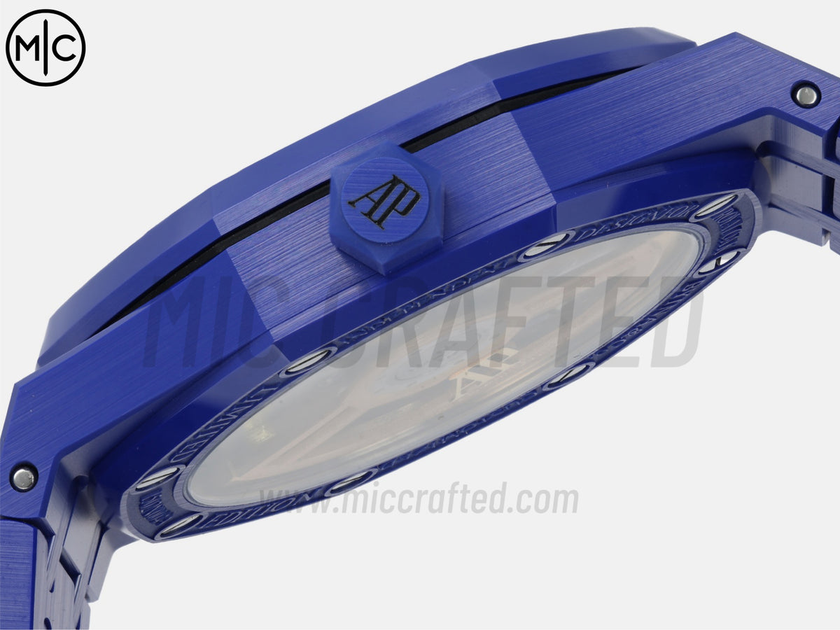 Royal Oak 41mm 15500 Blue Ceramic Blue Dial on Blue Ceramic Bracelet – Handcrafted Version