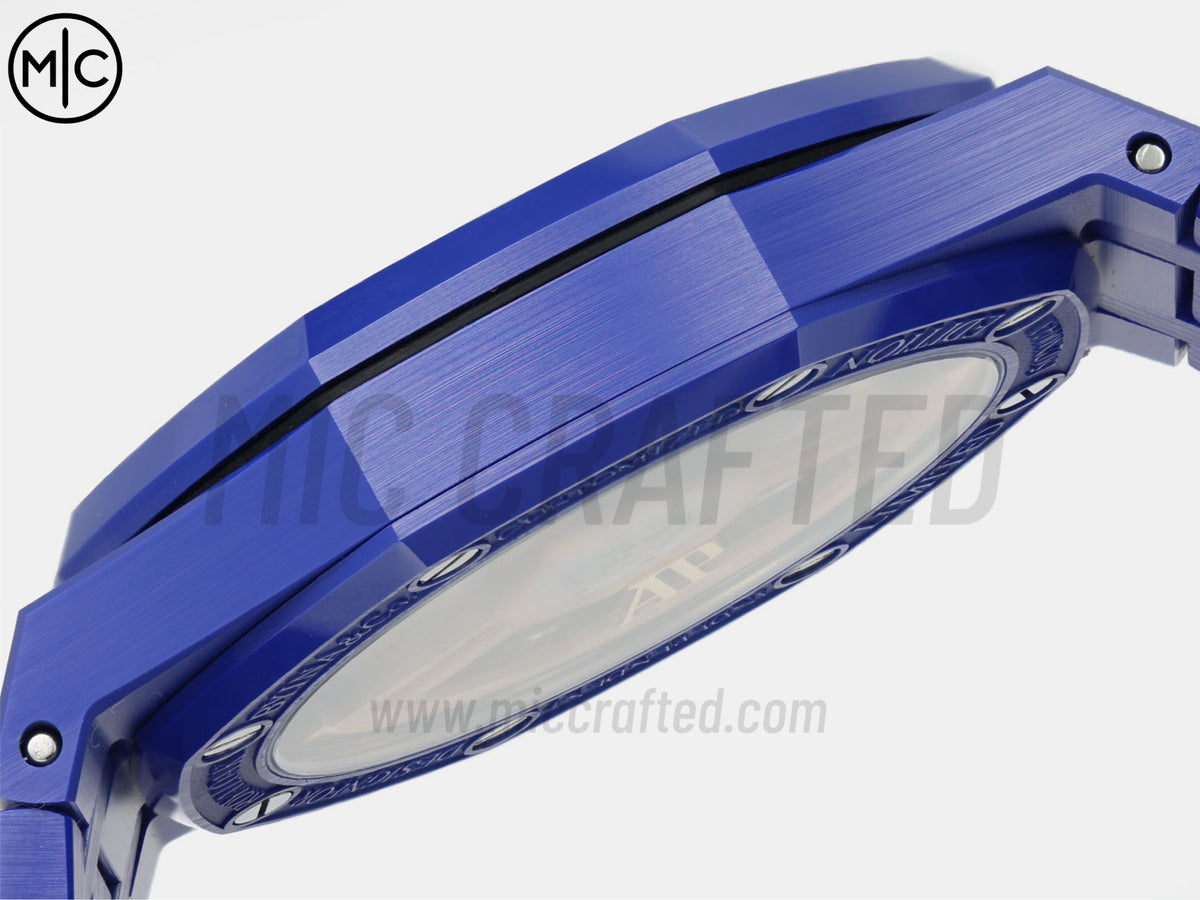 Royal Oak 41mm 15500 Blue Ceramic Blue Dial on Blue Ceramic Bracelet – Handcrafted Version