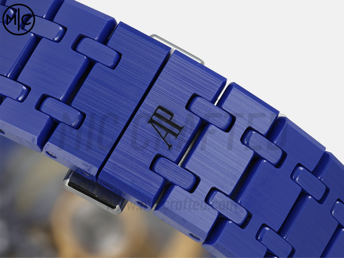 Royal Oak 41mm 15500 Blue Ceramic Blue Dial on Blue Ceramic Bracelet – Handcrafted Version