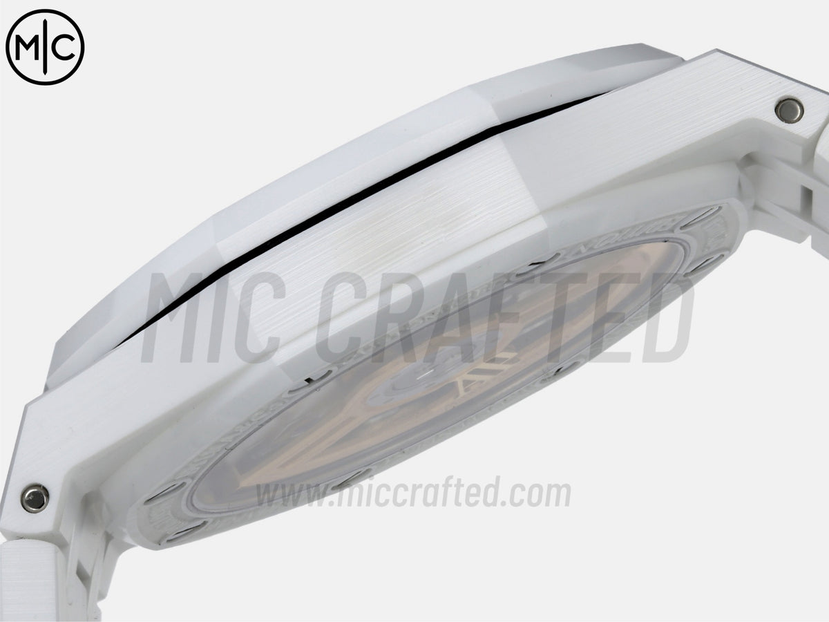 Royal Oak 41mm 15500 White Ceramic White Dial on White Ceramic Bracelet – Handcrafted Version