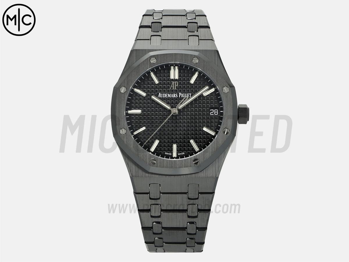 Royal Oak 41mm 15500 Black Ceramic Black Dial on Black Ceramic Bracelet – Handcrafted Version