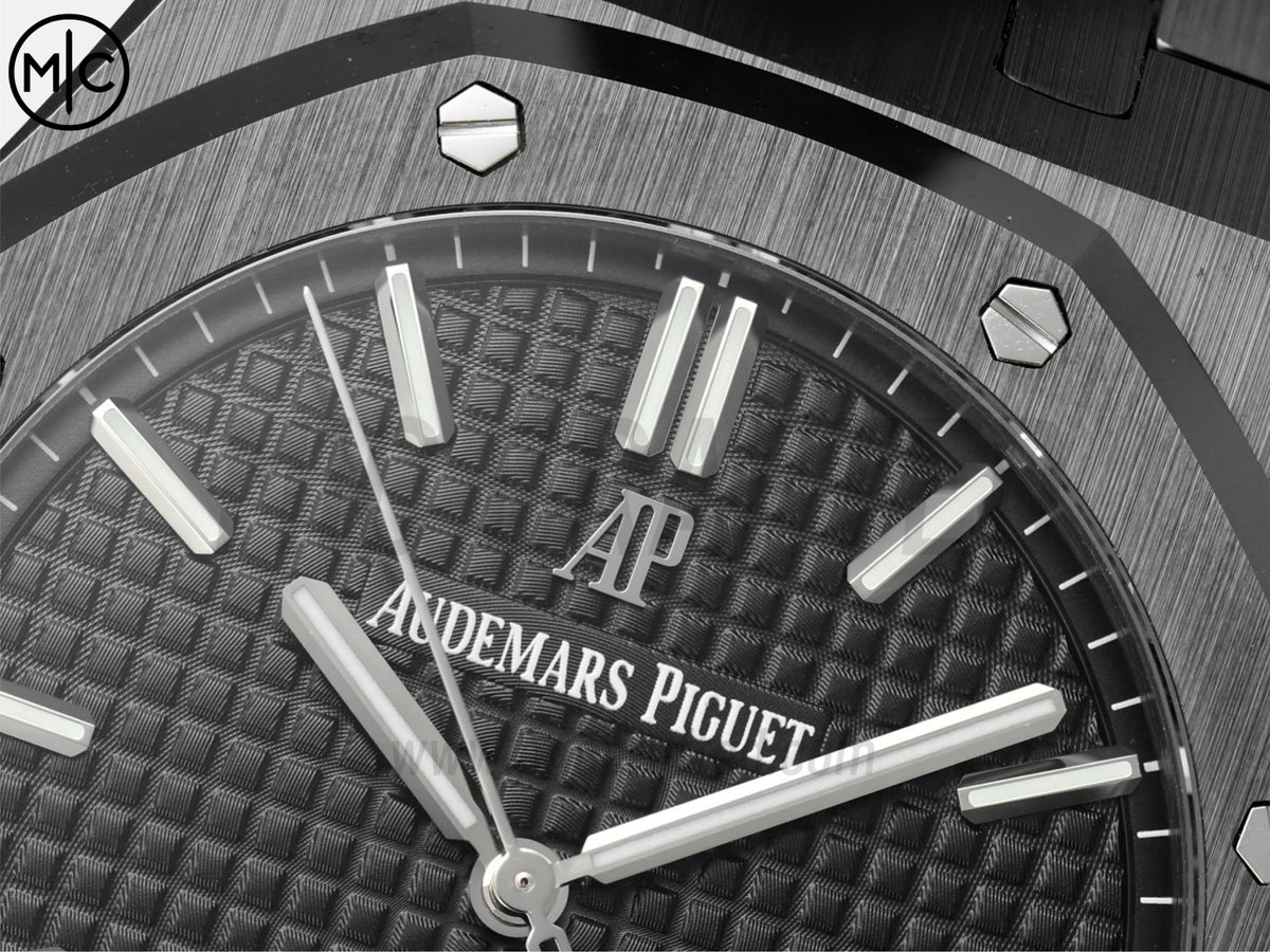 Royal Oak 41mm 15500 Black Ceramic Black Dial on Black Ceramic Bracelet – Handcrafted Version