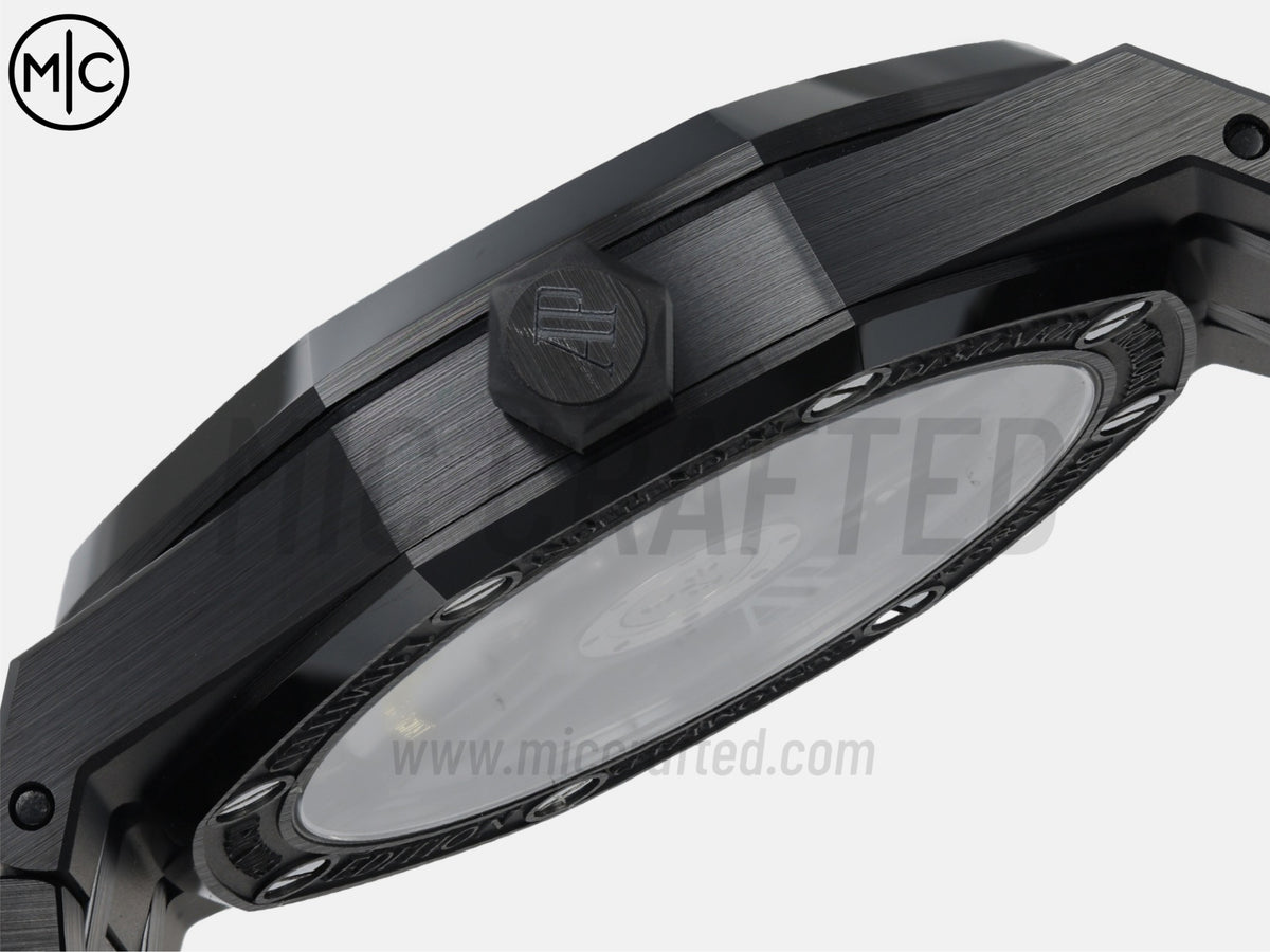 Royal Oak 41mm 15500 Black Ceramic Black Dial on Black Ceramic Bracelet – Handcrafted Version