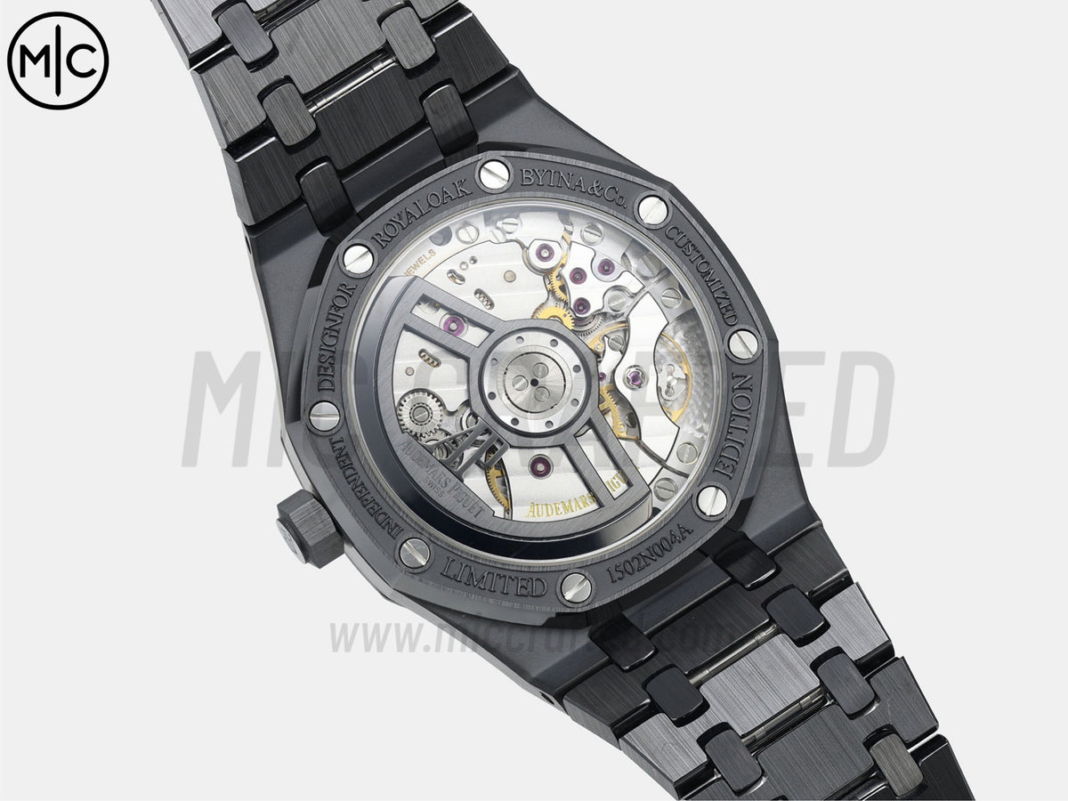 Royal Oak 41mm 15500 Black Ceramic Black Dial on Black Ceramic Bracelet – Handcrafted Version