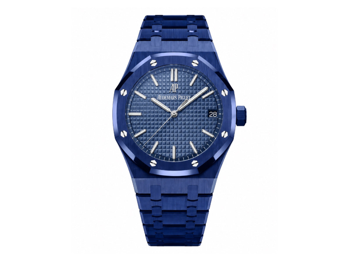 Royal Oak 41mm 15500 Blue Ceramic Blue Dial on Blue Ceramic Bracelet – Handcrafted Version