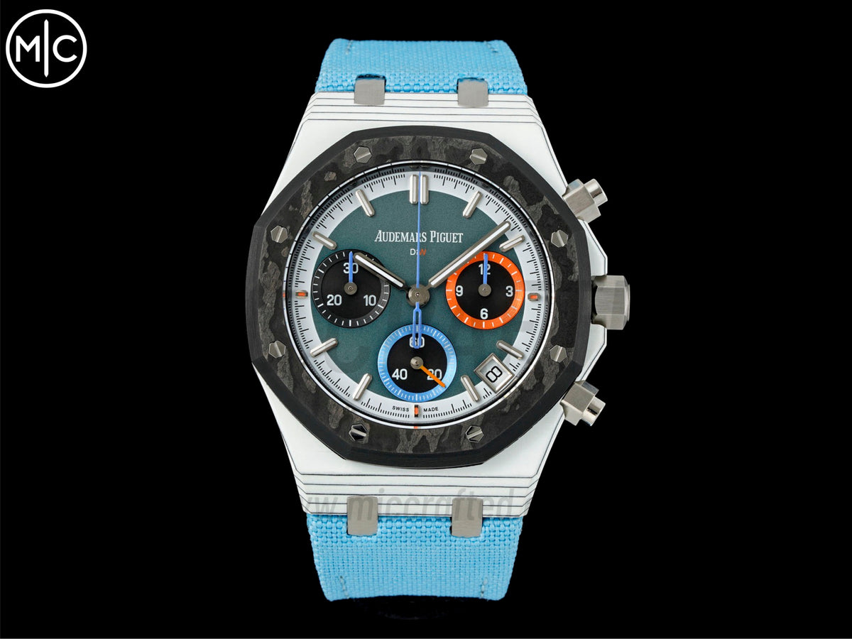 Royal Oak Chrono 皇家橡樹計時碼錶 DIW 26240 41mm 石英纖維/NY 綠色錶盤 - 手工製作版