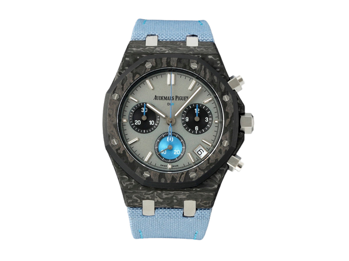 Royal Oak Chrono 皇家橡樹計時碼錶 DIW 26240 41mm 石英纖維/NY 灰褐色錶盤 - 手工製作版