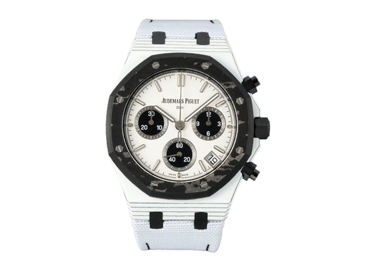 Royal Oak Chrono DIW 26240 41mm Quartz Fiber/NY White Dial – Handcrafted Version