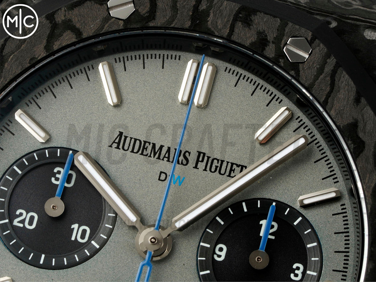 Royal Oak Chrono 皇家橡樹計時碼錶 DIW 26240 41mm 石英纖維/NY 灰褐色錶盤 - 手工製作版